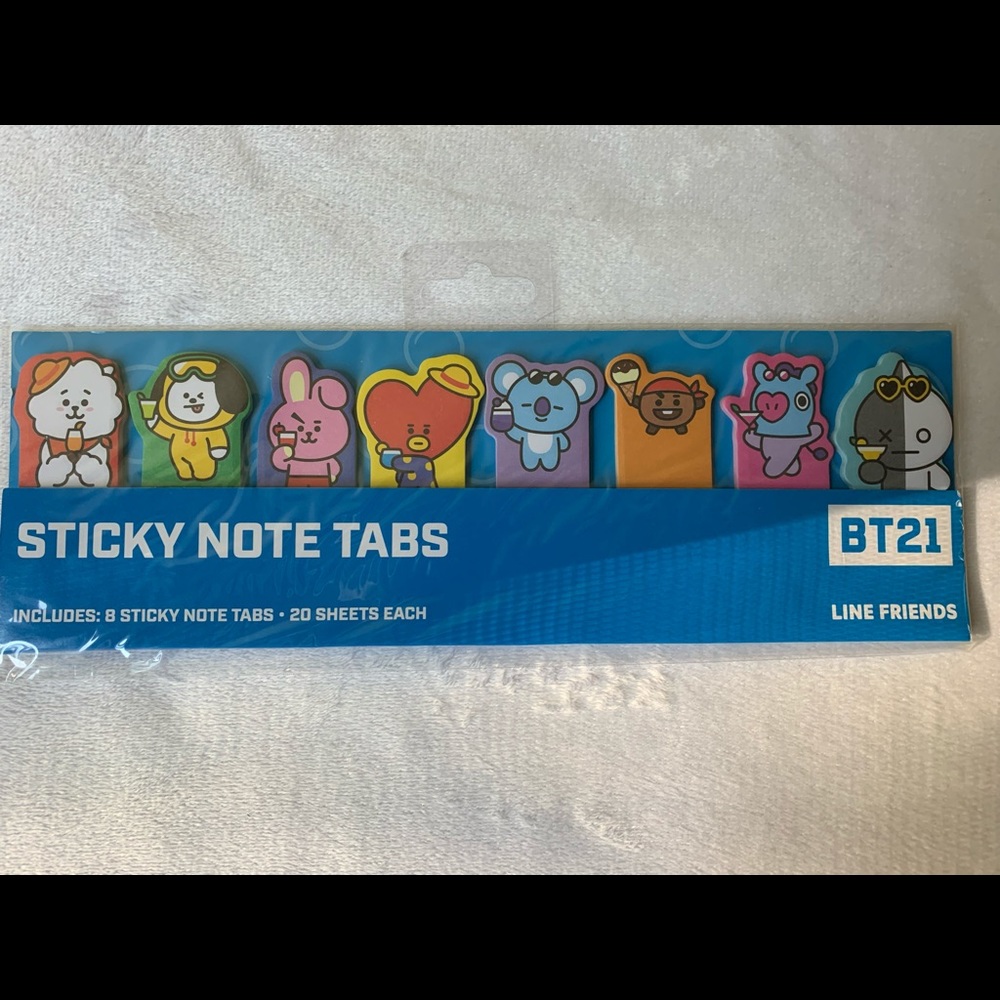 BTS B21 Line Friends Sticky Note Tabs